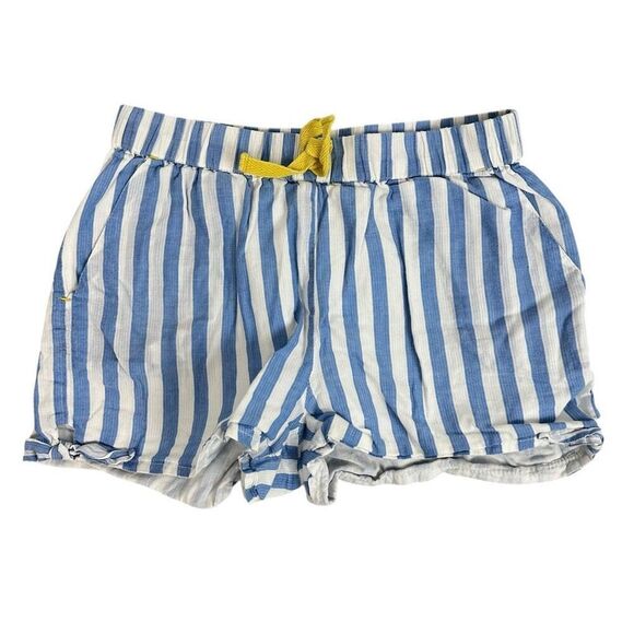 Mini Boden White Blue StripeShorts size 8 Year - Picture 1 of 6